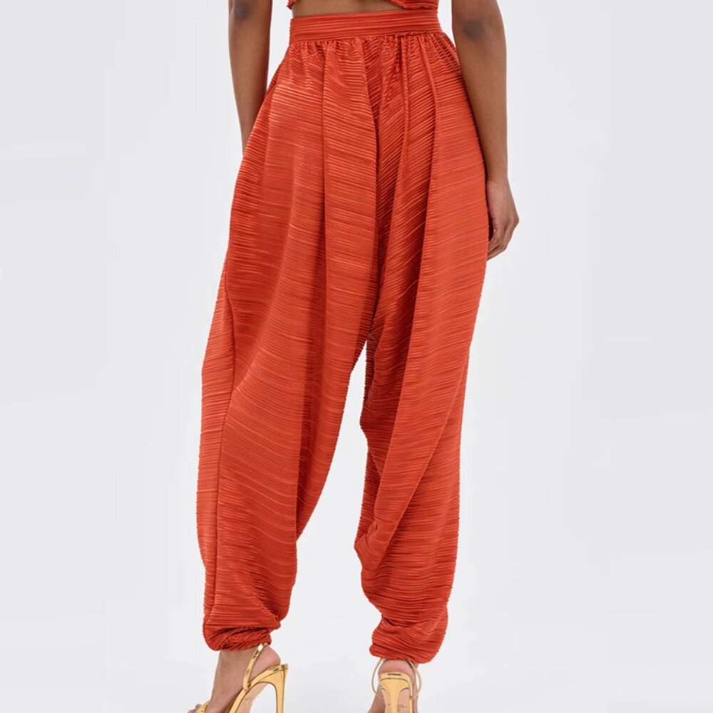 Akira Mayah Wide Leg Plissé Harem Style Pant - Picture 2 of 4